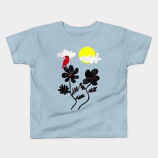 Bird and the flowers Kids T-Shirt